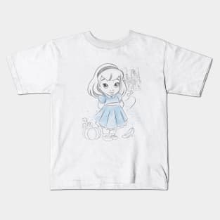 Cute princess, watercolor princess face mask, baby princess home Kids T-Shirt